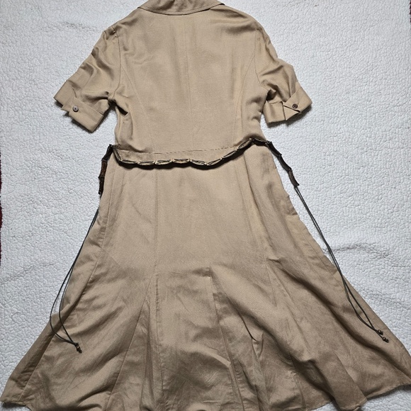 Kasper Linen Blend Short Sleeve Midi Dress Size 12 - Picture 11 of 16